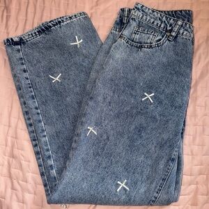 LoveSoho Classic Blue Embroidered Women’s Jeans